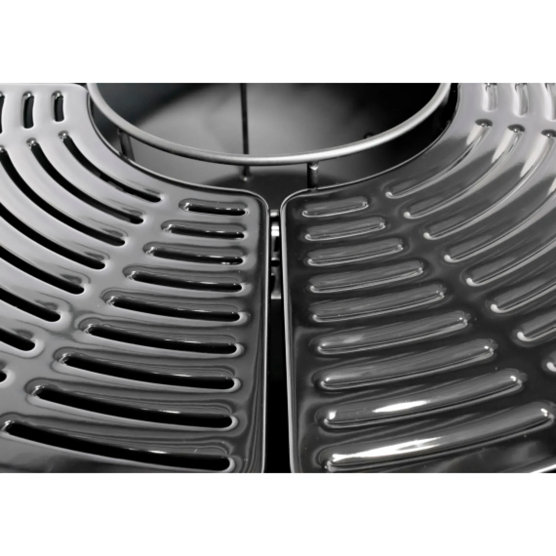 Feuerschale Evelyn mit Grill - 80x80x92 cm - Schwarz