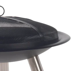 Feuerschale Tiago 76cm Stahl und Edelstahl - schwarz