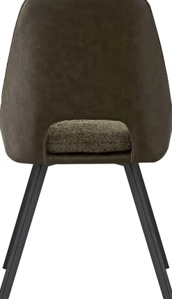 Filou' Bouclé dunkelgrün Stuhl | dunkelgrün PU-Polsterung - 85x48x56cm
