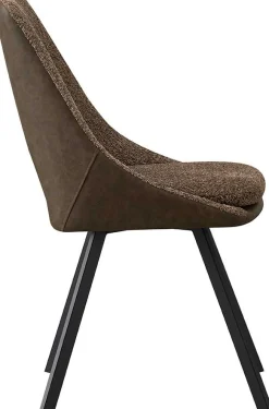 Filou' Bouclé Sand Stuhl | Braun PU Polsterung - 85x48x56cm