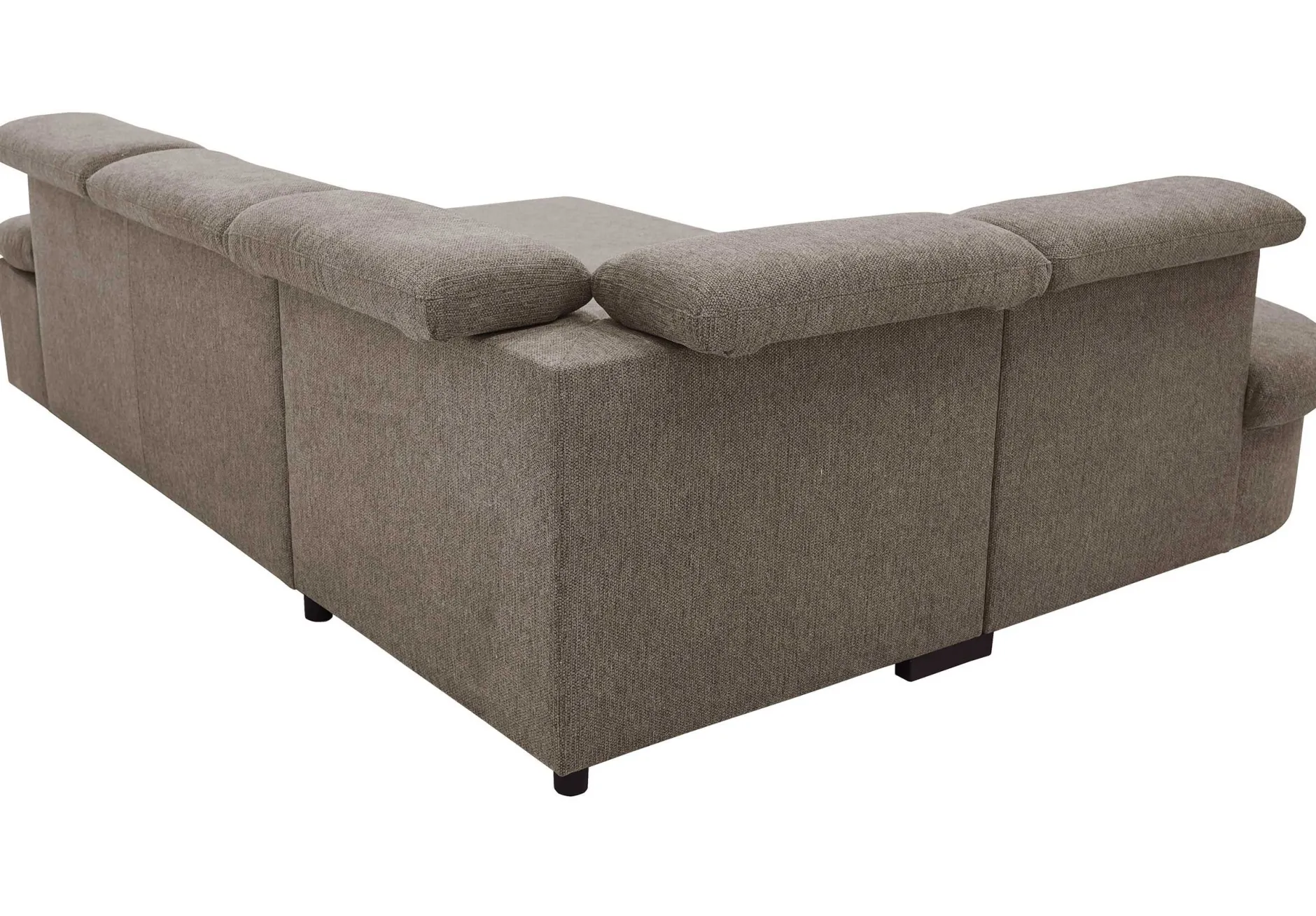 Firenze Ecksofa links - mit Bettfunktion - kastanienbrauner Stoff