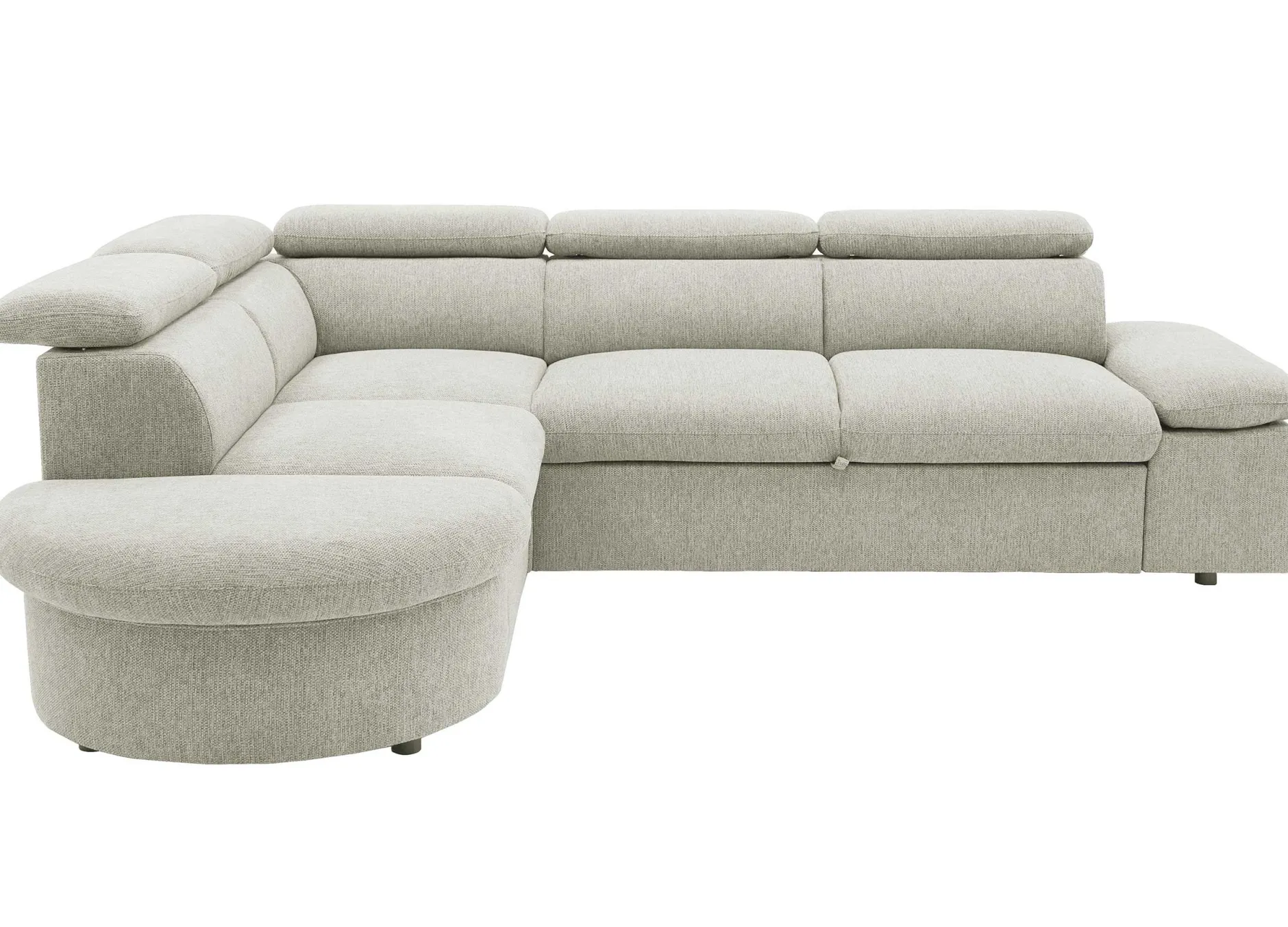 Firenze Ecksofa links - mit Bettfunktion - Stoff beige