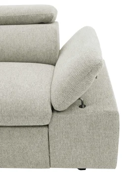 Firenze Ecksofa links - mit Bettfunktion - Stoff beige