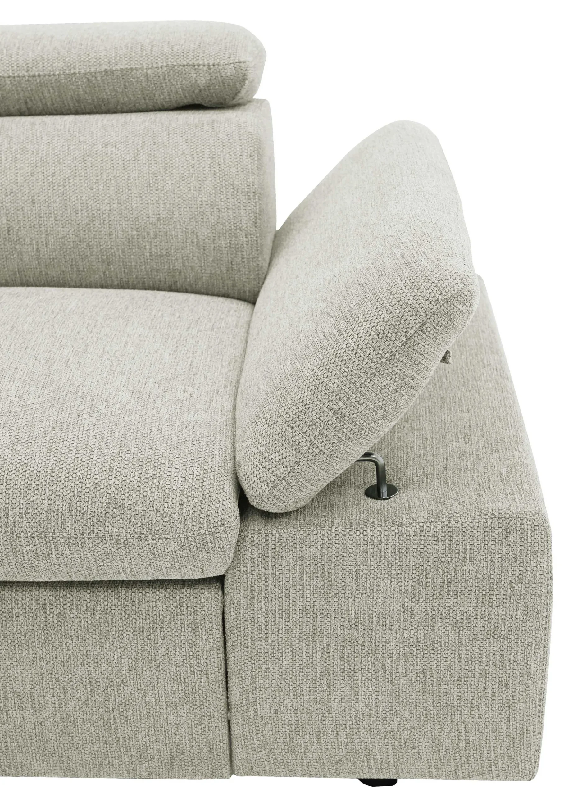 Firenze Ecksofa links - mit Bettfunktion - Stoff beige