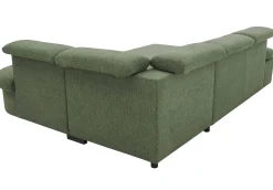 Firenze Ecksofa rechts - mit Bettfunktion - Stoff olivgrün