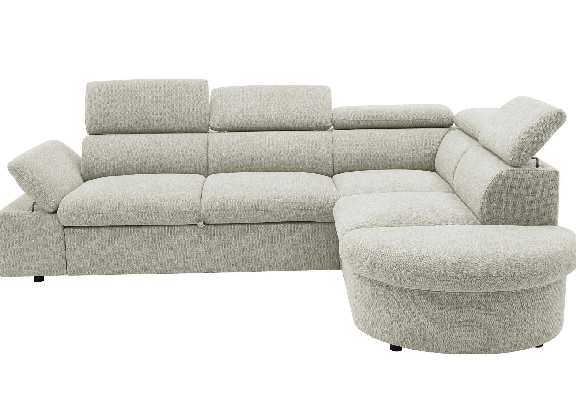 Firenze Ecksofa rechts - mit Bettfunktion - Stoff beige