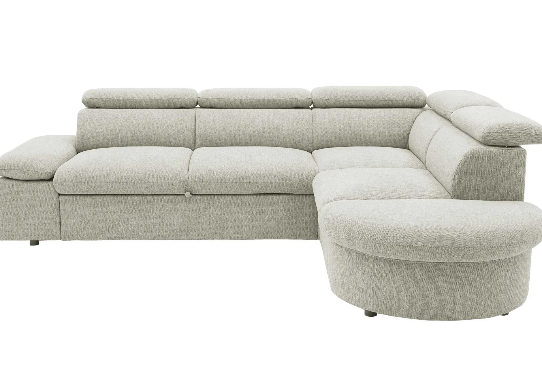 Firenze Ecksofa rechts - mit Bettfunktion - Stoff beige