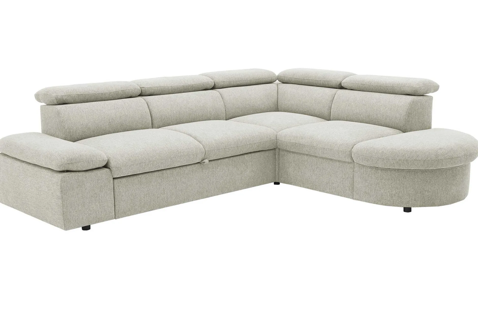 Firenze Ecksofa rechts - mit Bettfunktion - Stoff beige