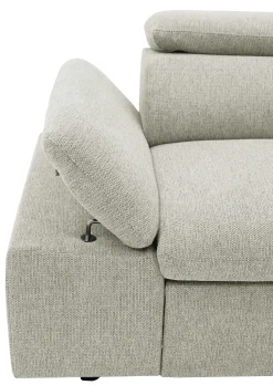 Firenze Ecksofa rechts - mit Bettfunktion - Stoff beige