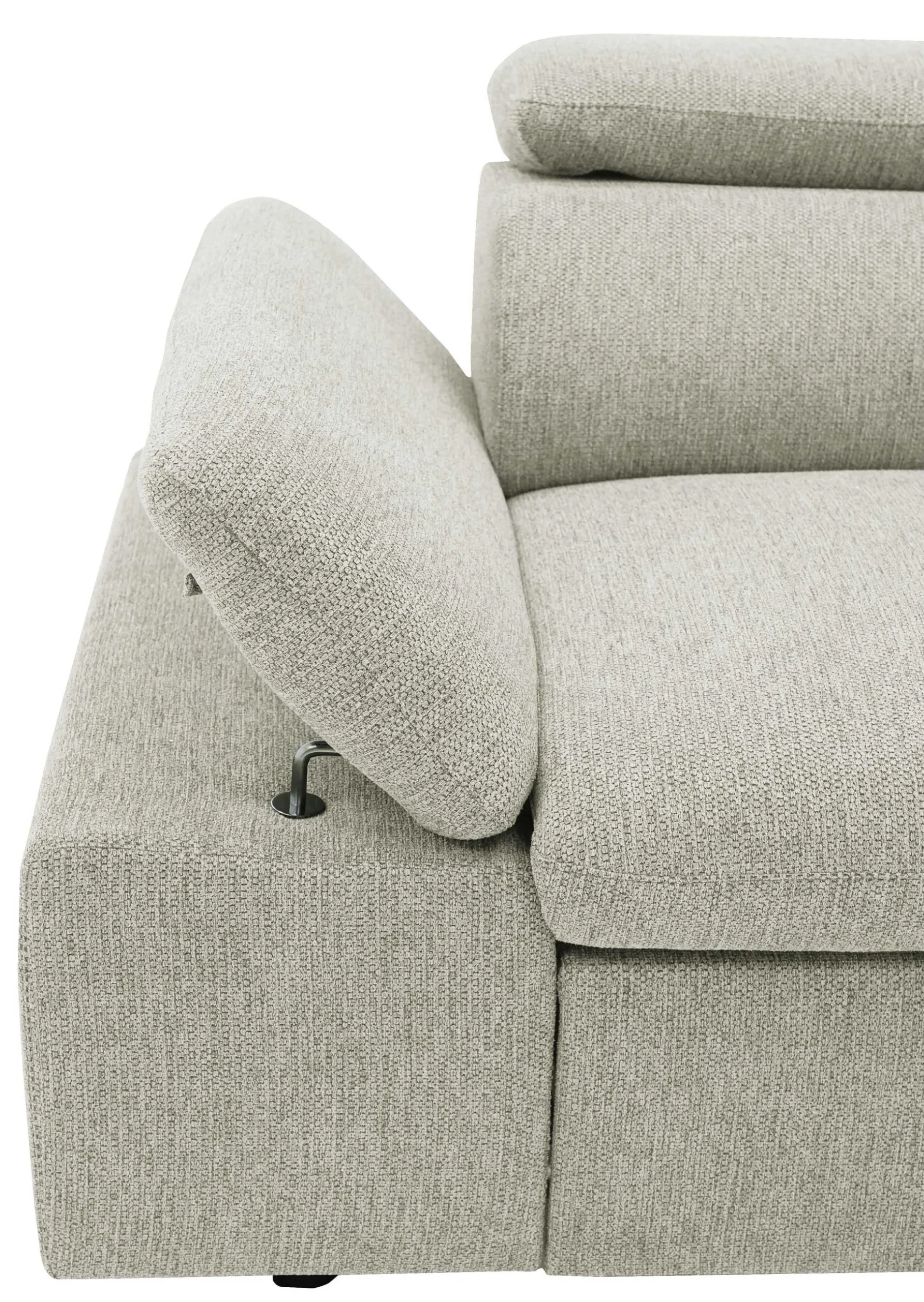 Firenze Ecksofa rechts - mit Bettfunktion - Stoff beige