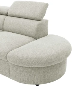 Firenze Ecksofa rechts - mit Bettfunktion - Stoff beige