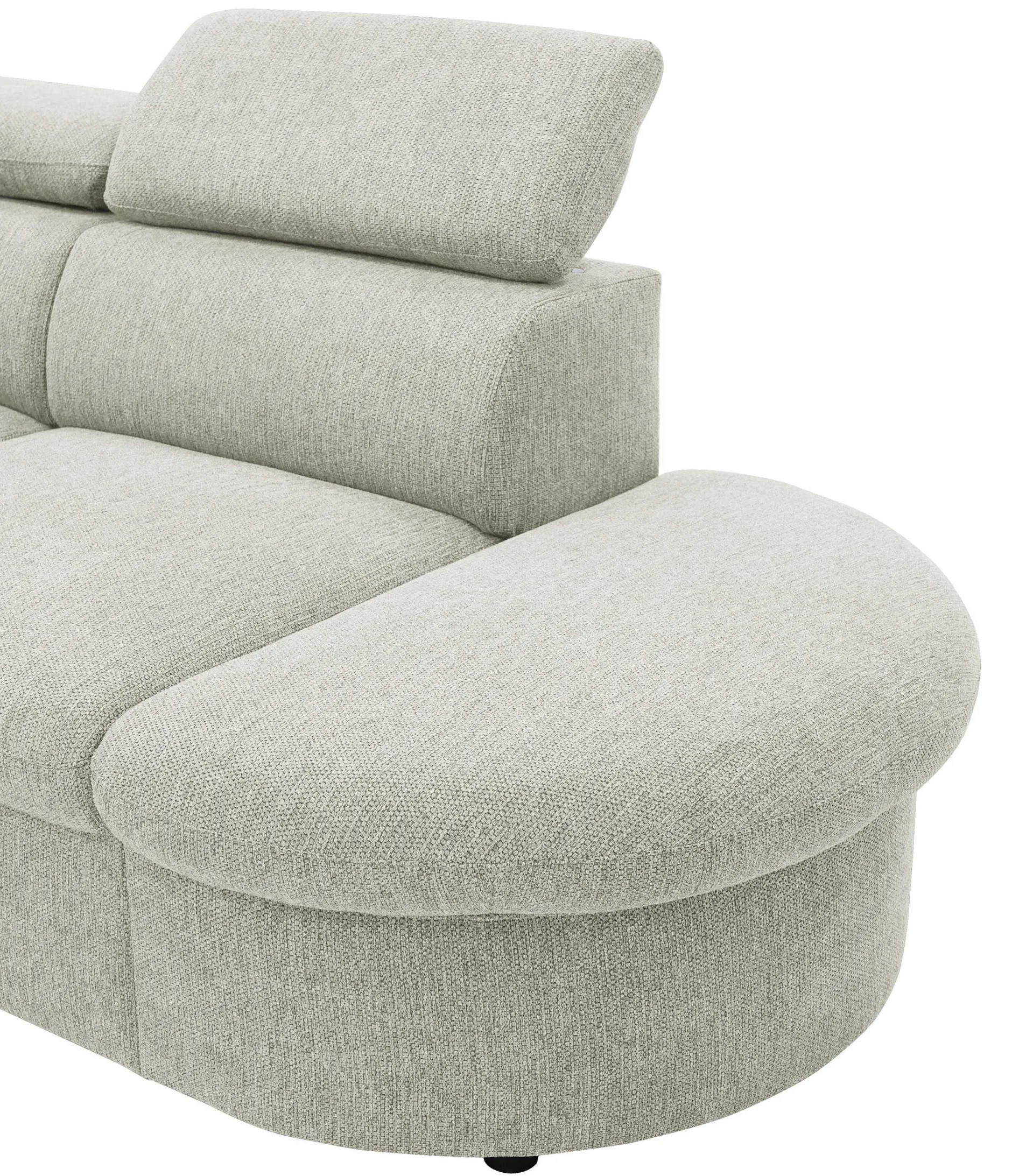 Firenze Ecksofa rechts - mit Bettfunktion - Stoff beige