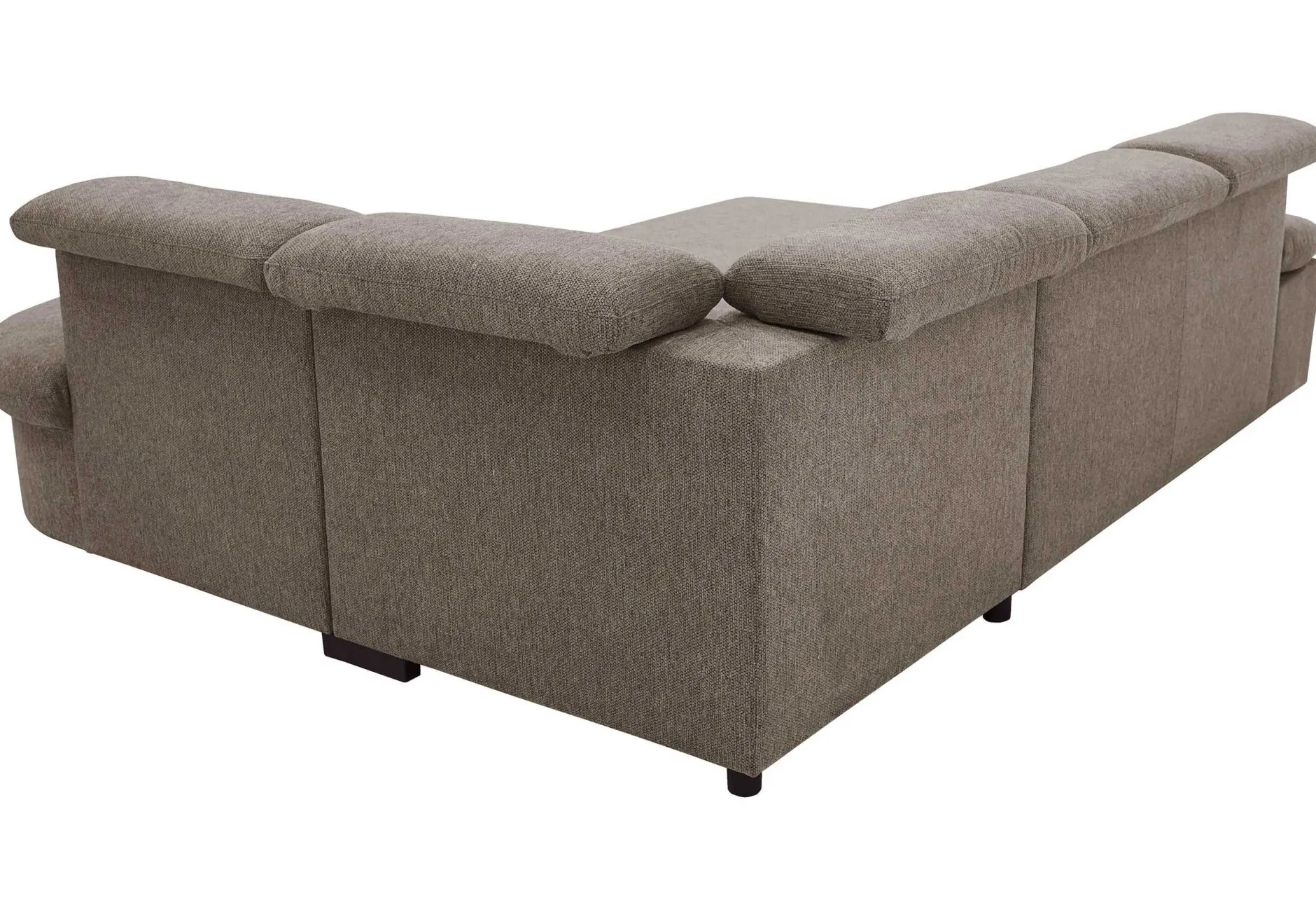 Firenze Ecksofa rechts - mit Bettfunktion - kastanienbrauner Stoff