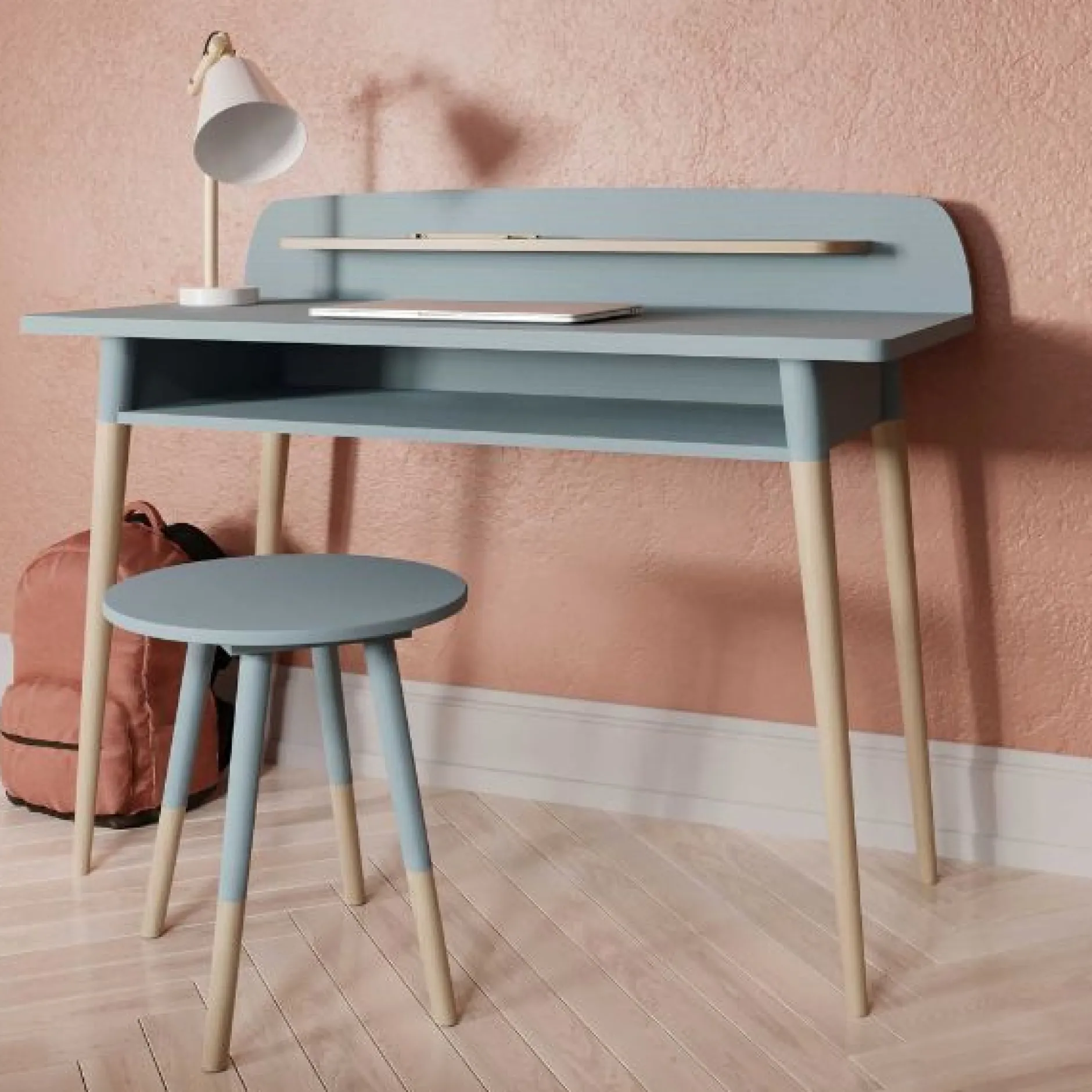 Firmiana Schreibtisch | 110 x 55 x 88 cm | Blau