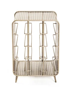 Flaschenhalter | 30 x 24 x 46 cm | Gold / Metall