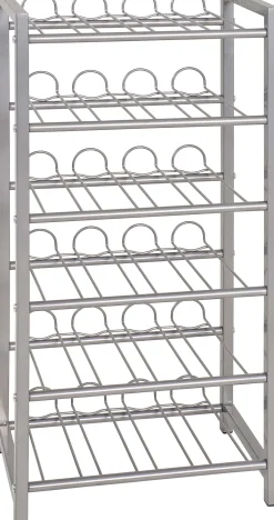 Flaschenhalter | 34 x 22 x 72 cm | Grau / Metall