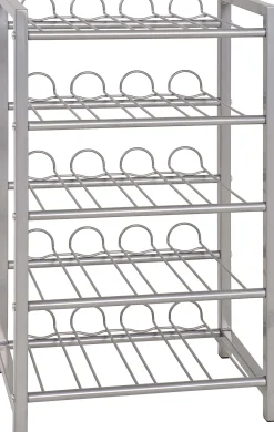 Flaschenhalter | 34 x 22 x 59 cm | Grau / Metall