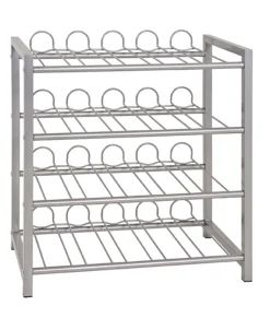 Flaschenhalter | 54 x 31 x 60 cm | Grau / Metall
