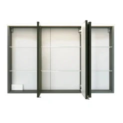 FlorentBadezimmer : Hängeschränke, Spiegelschrank, Waschtischschrank, Säulenschrank - Hochglanz grau