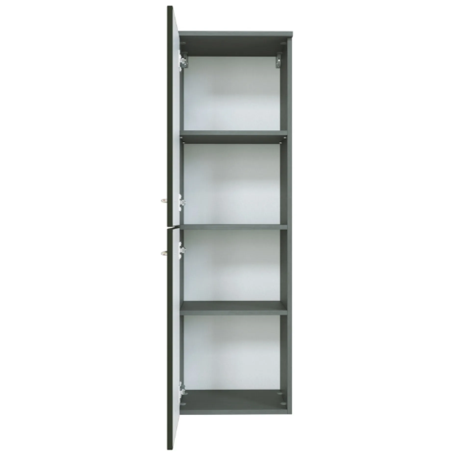 FlorentBadezimmer : Spiegelschrank, Waschtischschrank, Säulenschrank, Ablageschrank - Hochglanz grau