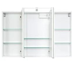 FlorentBadezimmer : Säulenschrank, Spiegelschrank, Waschbeckenschrank - Hochglanz weiß
