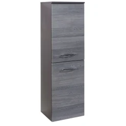 FlorentBadezimmer : 2x Säulenschrank, Spiegelschrank, Waschtischschrank - Eiche grau