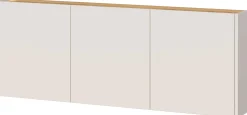 Flurschrank Lydia - 138x25x52cm - 3 Türen - Kaschmir/Eiche Dekor