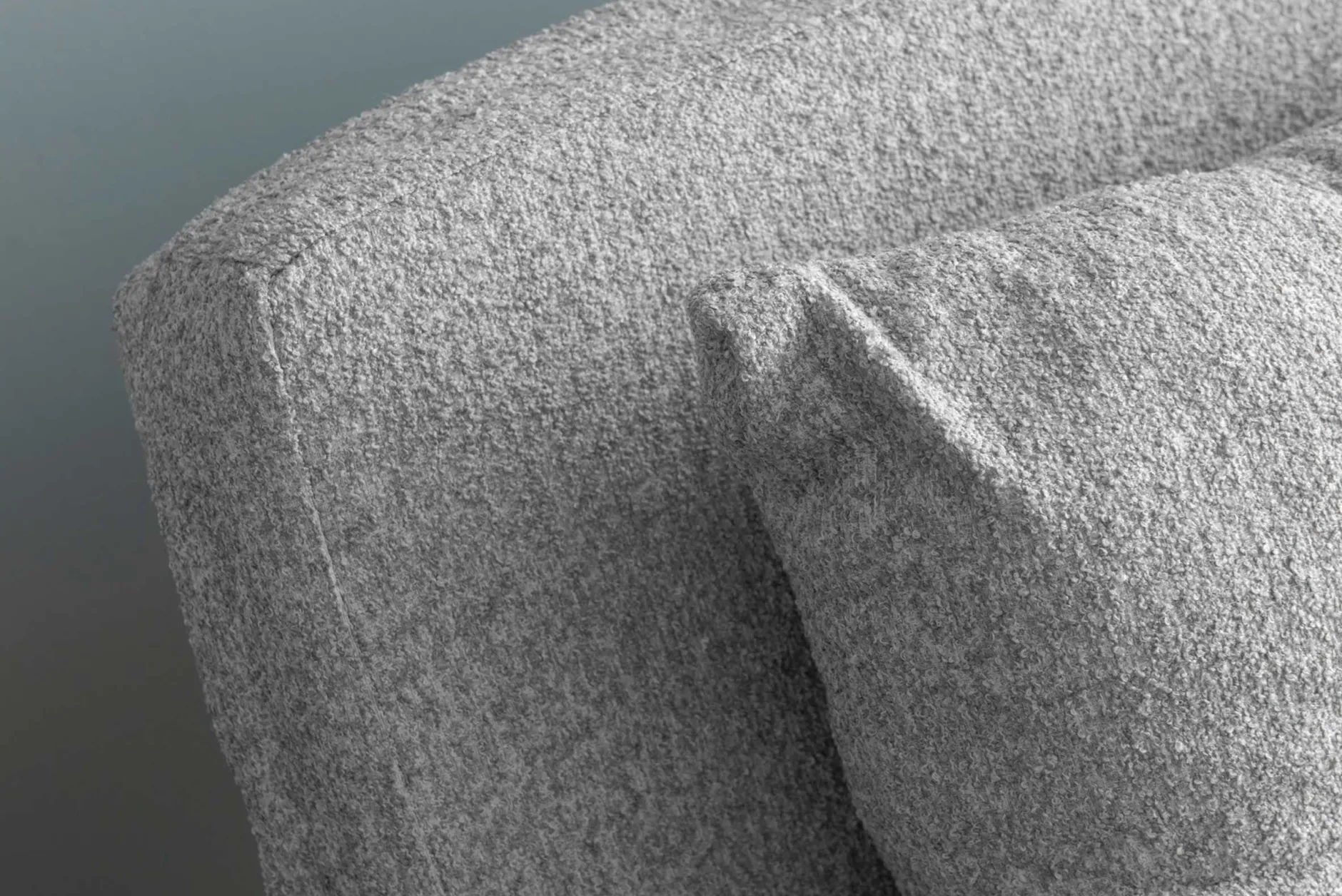 Folde Single 1-Sitzer-Schlafsofa | Teddystoff | Grau