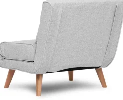 Folde Single 1-Sitzer-Schlafsofa | Teddystoff | Grau