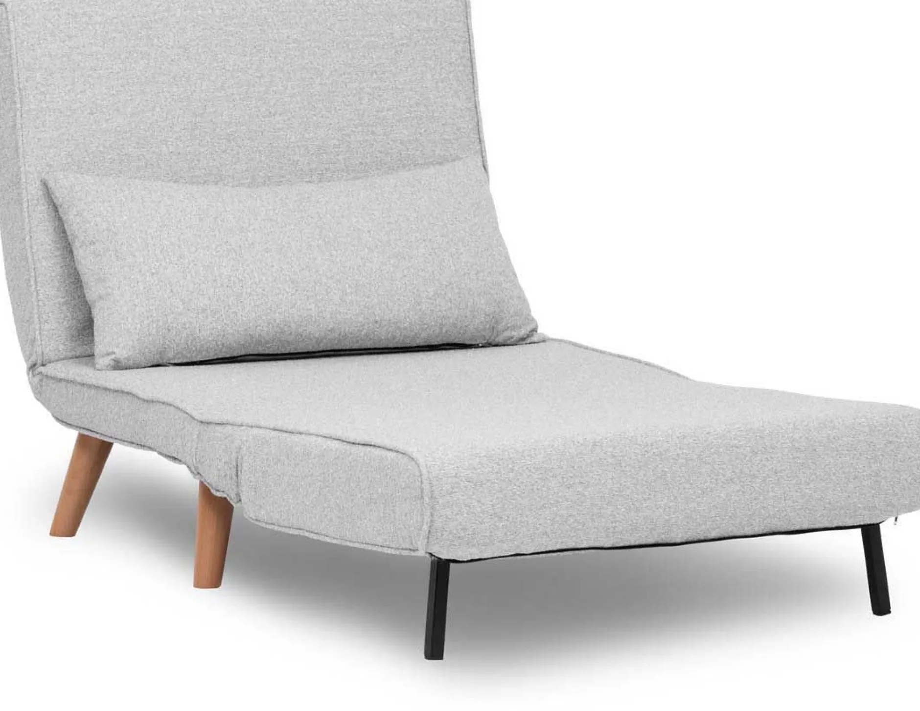 Folde Single 1-Sitzer-Schlafsofa | Teddystoff | Grau
