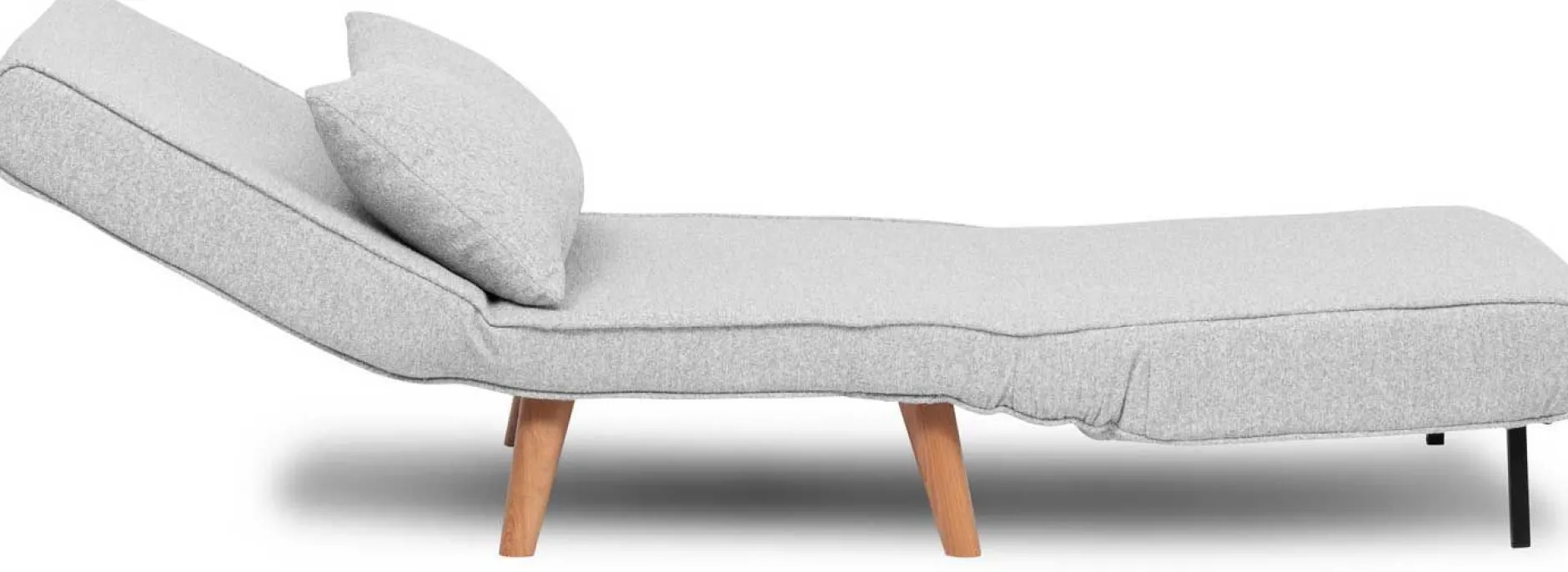 Folde Single 1-Sitzer-Schlafsofa | Teddystoff | Grau