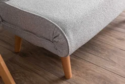 Folde Single 1-Sitzer-Schlafsofa | Teddystoff | Grau