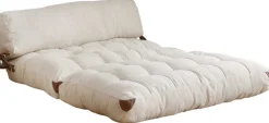 Fold Kadife 2-Sitzer-Schlafsofa | Teddystoff | Creme
