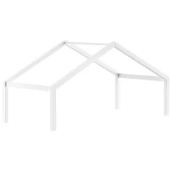 Forrest Hausbett 90x200 mit Bettzelt - Massivholz Buche - weiß/rosa