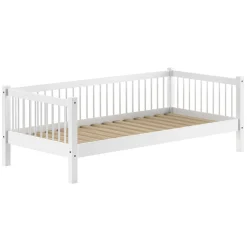 Forrest Hausbett 90x200 mit Bettzelt - Massivholz Buche - weiß/rosa