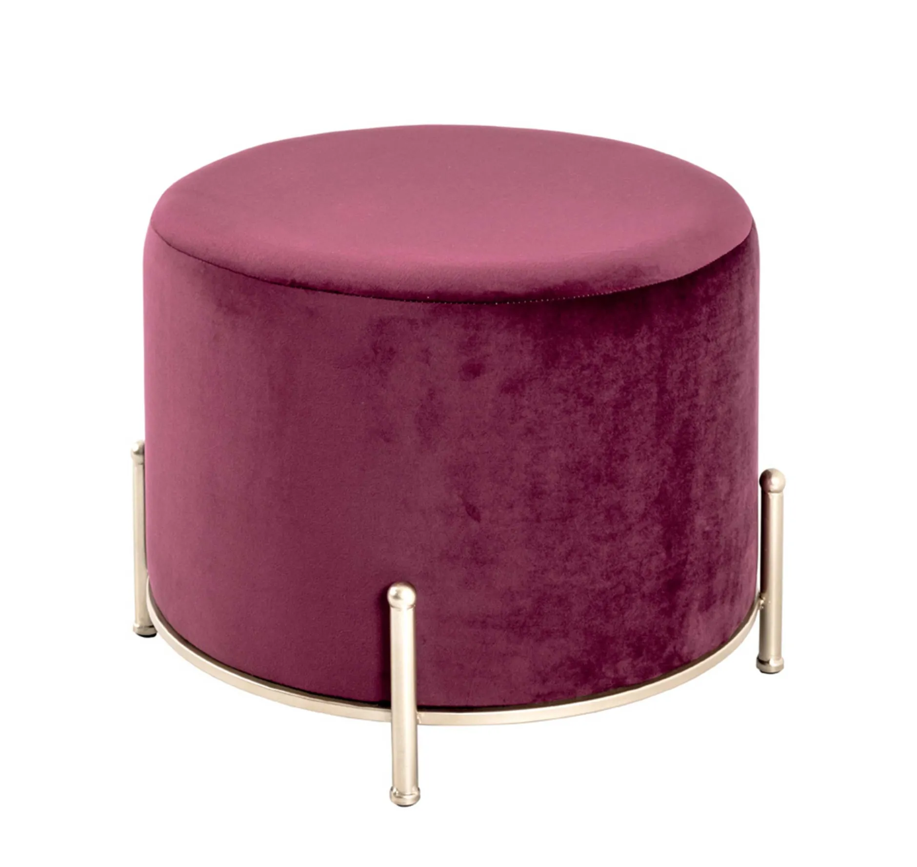 Fußhocker | Ø38 cm x 40 cm | Farbe Bordeaux