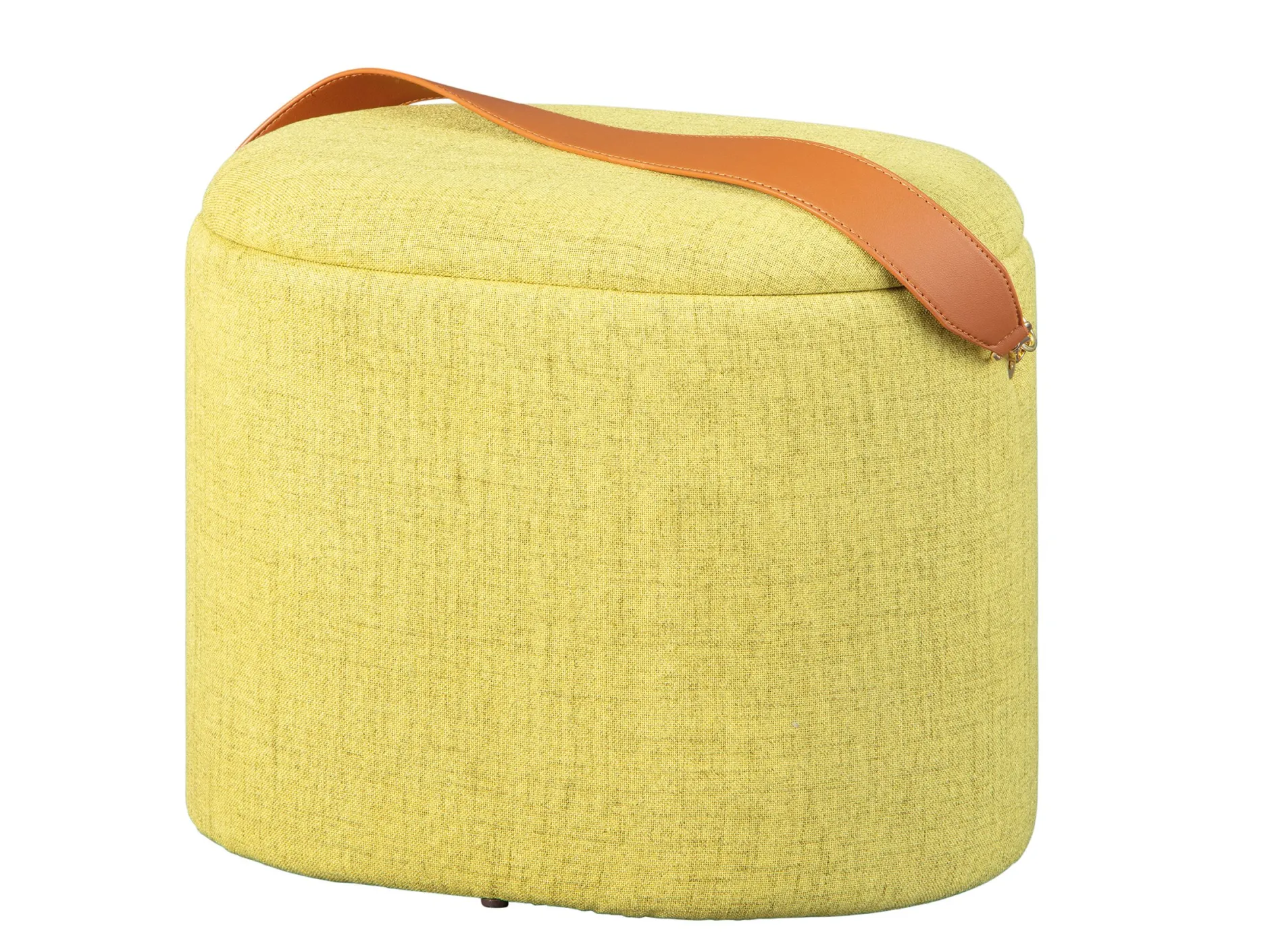 Fußhocker Dilia mit Stauraum - gelb-grün