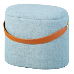 Fußhocker Dilia mit Stauraum - grau