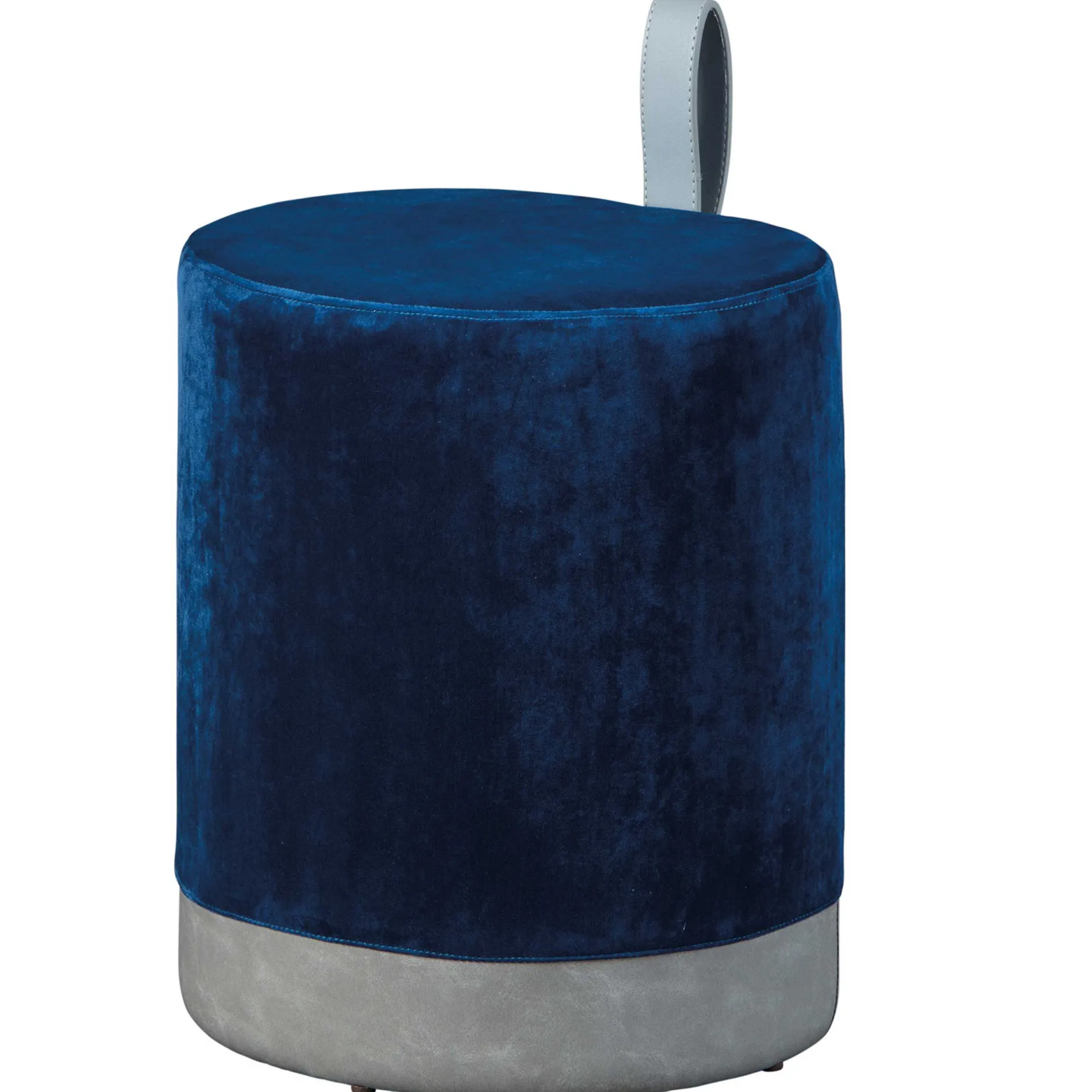 Fußhocker Osane Samt - blau