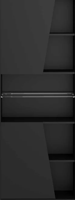 Gaming Bücherregal 67cm mit LED-Leiste - schwarz