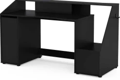 Gaming Schreibtisch Iron - 163x67x95cm - mit Ablage - schwarz