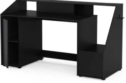 Gaming Schreibtisch Iron - 163x67x95cm - mit Ablage - schwarz