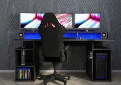 Gaming-Schreibtisch Tadic 178cm - grau