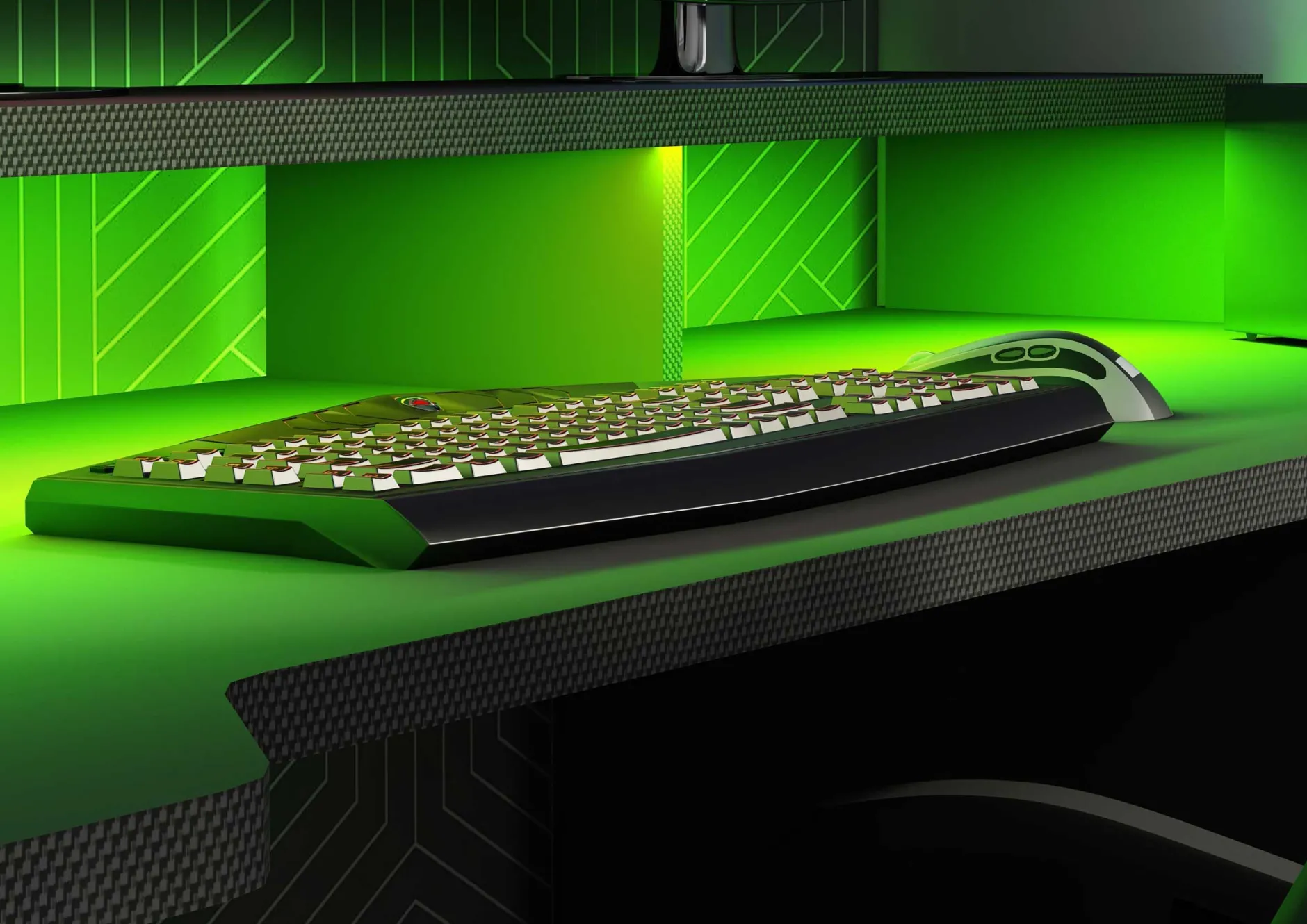 Gaming-Schreibtisch Tadic 178cm - grau
