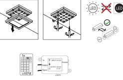 Gaming-Schreibtisch Tudi inkl. Lampe - grau/holz