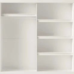 Garderobe Mike | 183 x 53 x 198 cm | Mit Spiegel | Weiß