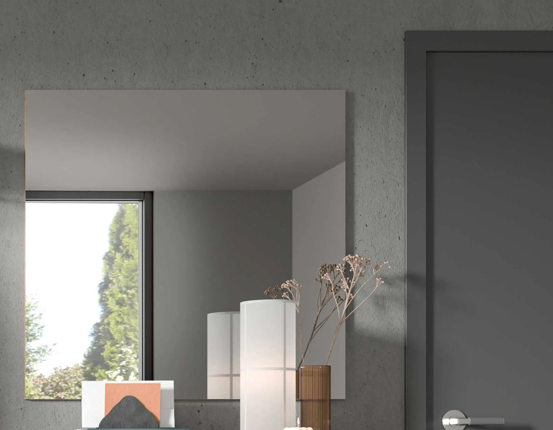Garderobenspiegel Scout Xonox – Evoke Oak, 90x87x2 cm