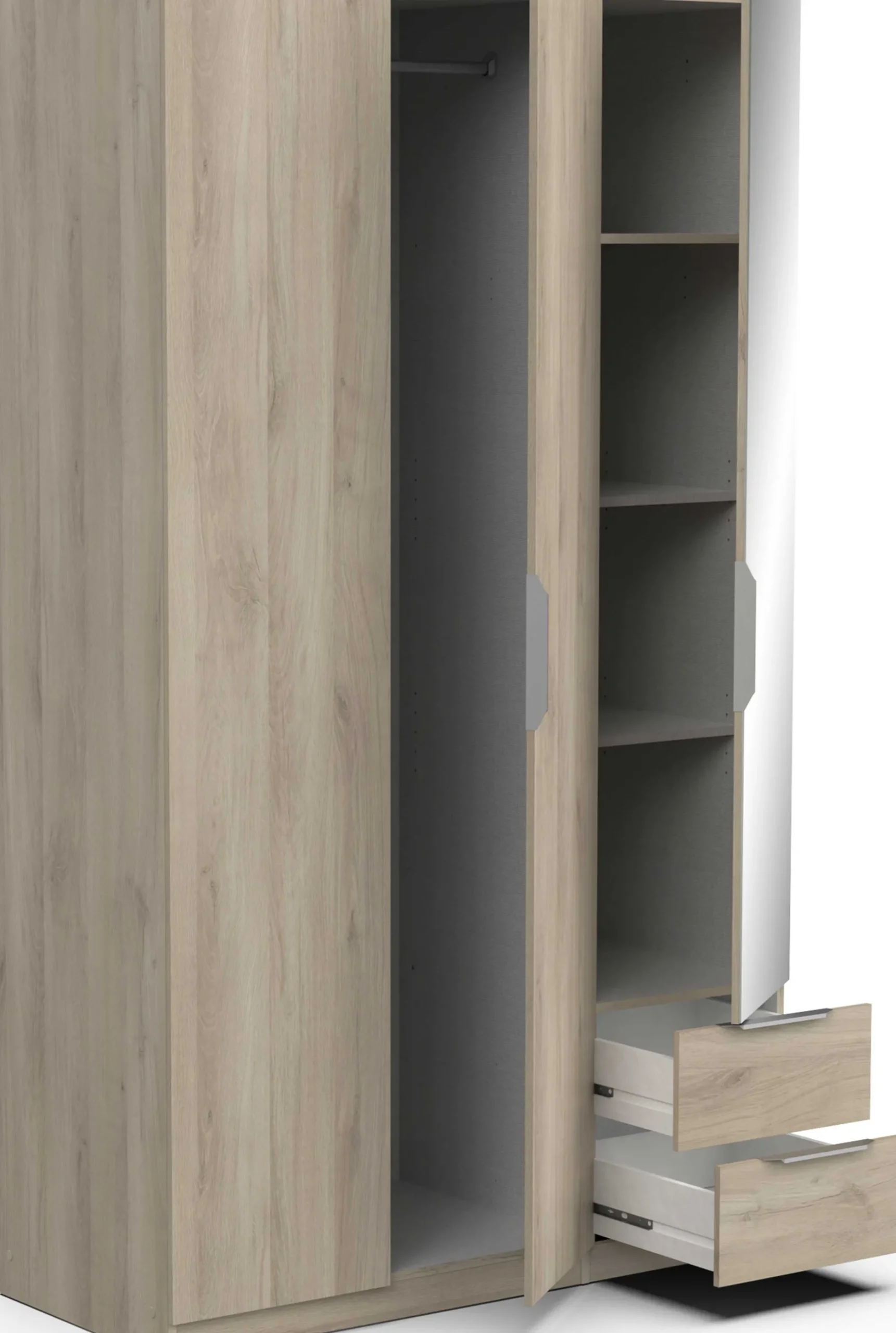 Garderobe Spectre 120cm mit Spiegel - Eiche