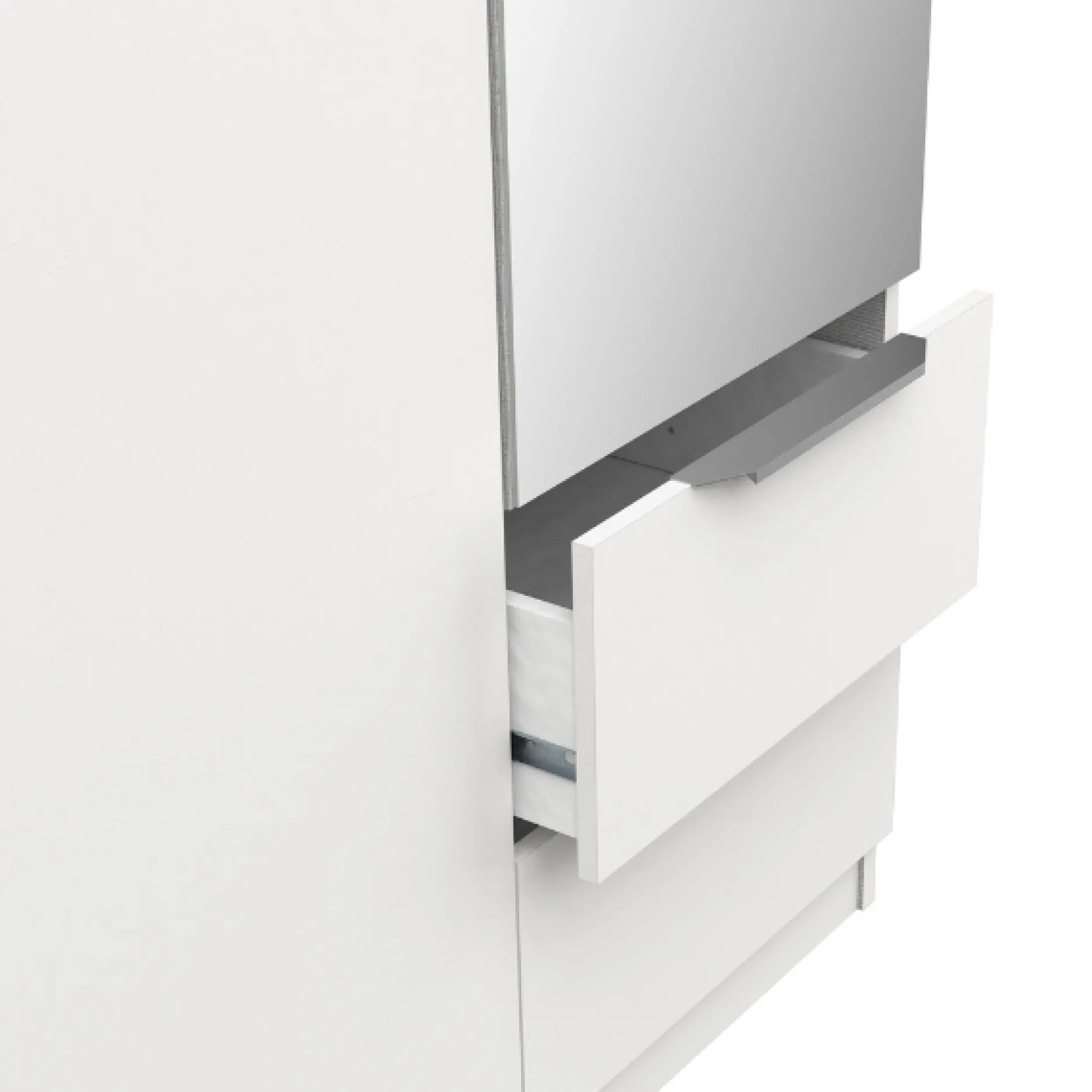 Garderobe Spectre 120cm mit Spiegel - matt weiß