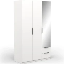 Garderobe Spectre 120cm mit Spiegel - matt weiß